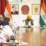 पंजाब के मुख्‍यमंत्री भगवंत मान ने नैसकॉम के प्रतिनिधिमंडल के साथ बैठक की। (फोटो सौजन्‍य पंजाब डीपीआरओ)