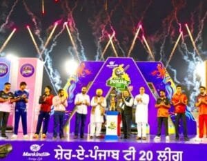 मोहाली के पीसीए स्‍टेडियम मेंं पंजाब के सीएम भगवंत सिंह मान ने पहले शेर-ए-पंजाब टी20 क्रिकेट लीग का रंगारंग शुभारंभ किया। (फोटो सौजन्‍य डीपीआरओ)