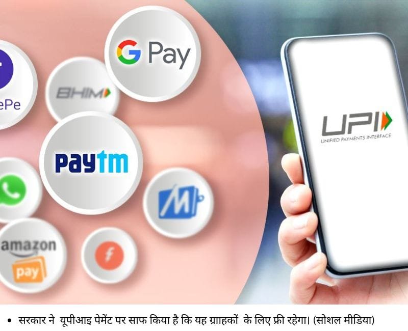 सरकार ने यूपीआइ पेमेंट पर साफ किया है कि यह ग्रााहकों के लिए फ्री रहेगा। (सोशल मीडिया)