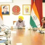 पंजाब के सीएम भगंवत सिंह मान ने सीआइआइ टीम के साथ्‍र बैठक की। (फोटो - सोजन्‍य पंजाब डीपीआरओ)