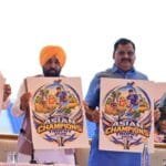 पंजाब के मुख्‍यमंत्री भगवंत सिंह मान ने अक्‍टूबर-नवंबर में आयोजित होनेवाले हॉकी एशियाई चैंपियनशिप ट्रॉफी के लिए लोगो जारी क‍िया। (फोटो सौजन्‍य डीपीआरओ)