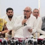 हरियाणा के पूर्व मुख्‍यमंत्री और नेता प्रतिपक्ष भूपेंद्र सिंह हुड्डा ने भाजपा सरकार पर हमले किए। (फोटो सौजन्‍य हरियाणा कांग्रेस)