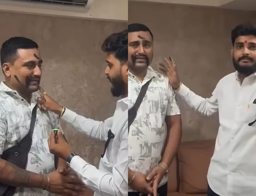 पुणे में मनसे कार्यकर्ताओं ने एक रील में मनसे प्रमुख राज ठाकरे के बारे में कथित आपत्तिजनक टिप्पणी करने पर सोशल मीडिया इन्फ्लुएंसर पर अपना गुस्सा निकाला। (फोटो सौजन्य सोशल मीडिया)