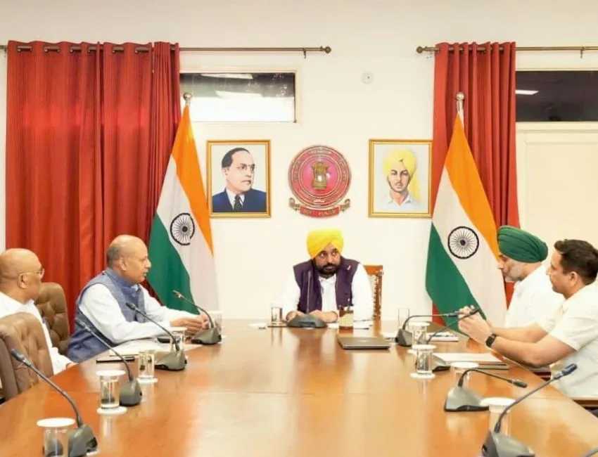 मुख्यमंत्री भगवंत मान ने सातवें पंजाब वित्त आयोग की बैठक की अध्यक्षता की। (फोटो सौजन्य डीपीआर)