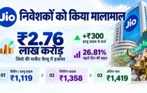 JIO Stock : जियो ने शेयर बाजार में लिस्‍ट होने के पहले ही दिन निवेशकों को मालामाल कर दिया। (कंटेंट सोर्स जियो)