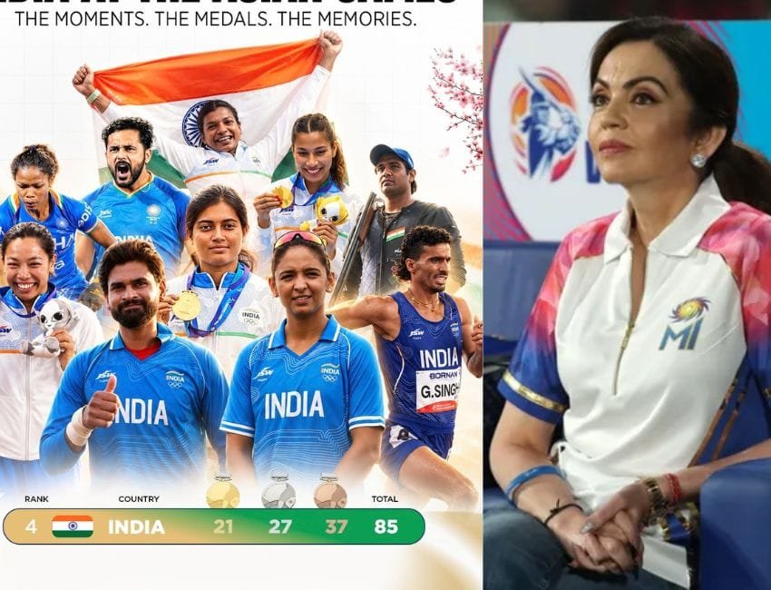 Asian Games 2026: रिलायंस फाउंडेशन की चेयरपर्सन नीता अंबानी ने एशियाई खेलों में पदक जीतने वाले भारतीय खिलाड़ि‍यों को बधाई दी है। (सौजन्‍य रिलायंस मीडिया)